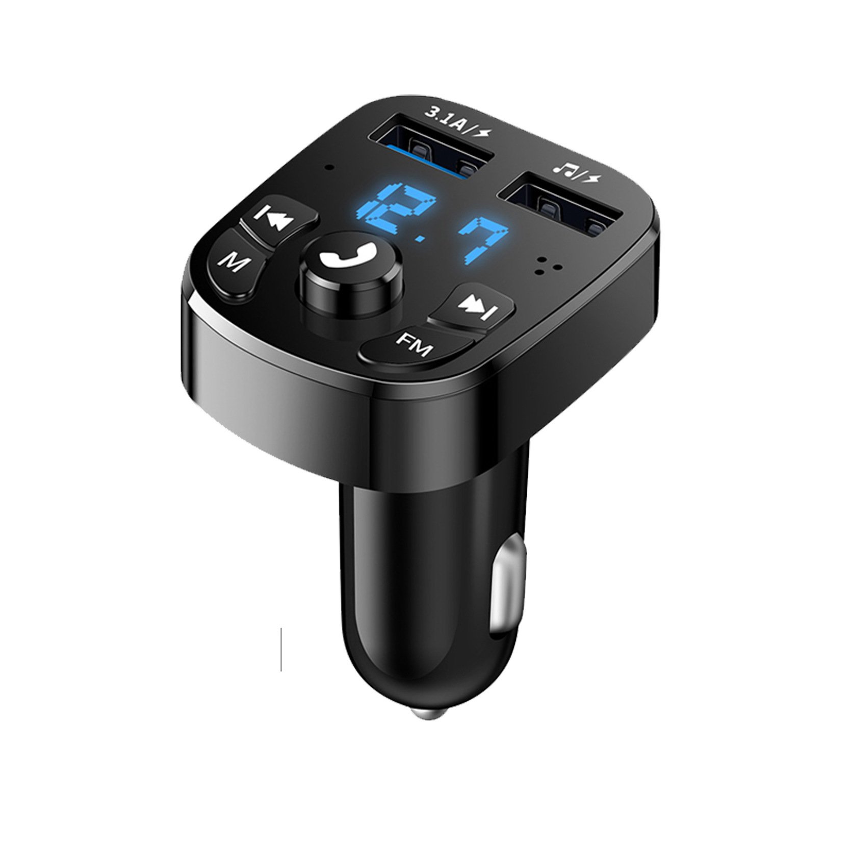 YOSOVLAMP Multi Functional Car MP3 Player FM Bluetooth Receiver Car Music USB Flash Drive Supplies Dual USB Car Fast Charging